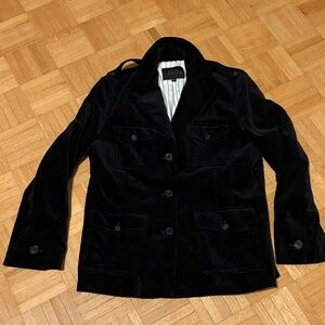 Pink Tartan Black Velvet Blazer